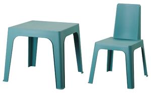 LIVARNO home Sada dětského stolu a stohovatelné židle, modrá (800006493)