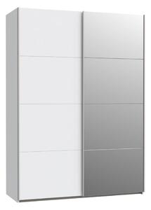 Šatní skříň se zrcadlem KARO 150x210x61 cm bílá