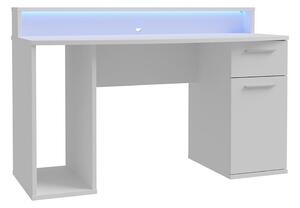 Psací strůl s podsvícením IVAR 140x65 cm bílá