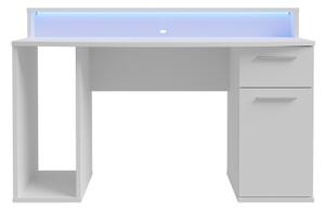 Psací strůl s podsvícením IVAR 140x65 cm bílá