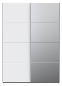 Šatní skříň se zrcadlem KARO 150x210x61 cm bílá