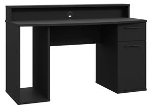 Psací strůl s podsvícením IVAR 140x65 cm černá