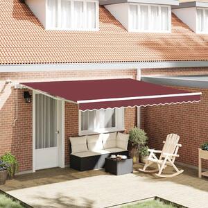 Automatická zatahovací markýza s LED burgundská 400 x 300 cm 3214975