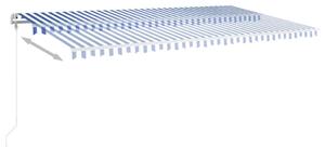 Automatická zatahovací markýza 600 x 350 cm modrobílá
