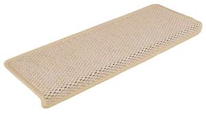 Samolepící nášlapy na schody vzhled sisal 15 ks 65x21x4 cm Berber