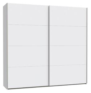 Šatní skříň se zrcadlem KARO 220x210x61 cm bílá