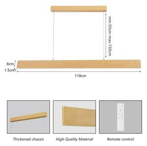 Brilagi - LED Stm. lustr na lanku SLIMLINE LED/40W/230V 3000-6000K dekor dubu+DO