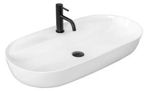 REA-U2541 - Umyvadlo na desku AURA 41x81 cm keramika/lesklá bílá