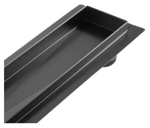 REA-G7803 - Odtokový žlab NEOX PRO 80 cm nerezová ocel/černá