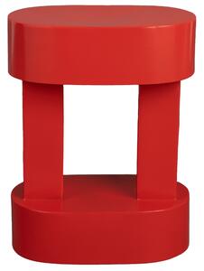 Červený kovový odkládací stolek DUTCHBONE MAGENTA 36 x 20 cm