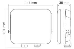 LED Venkovní reflektor MILKY LED/20W/230V 4000K IP65 černá