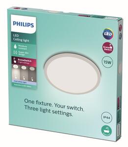 Philips 8719514327221 Super Slim CL550 stropní svítidlo LED D250mm 15W/1500lm 4000K IP44 bílá SceneSwitch