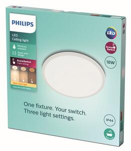 Philips 8719514327269 Super Slim CL550 stropní svítidlo LED D300mm 18W/1500lm 2700K IP44 bílá SceneSwitch