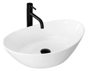 REA-U6801 - Umyvadlo na desku KATE 33,5x55,5 cm keramika/lesklá bílá