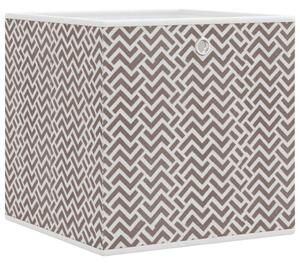 Skládací úložné boxy 10 ks hnědé 32x32x32 cm netkaná textilie