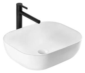 REA-U6521 - Umyvadlo na desku BELINDA 33,5x46,5 cm keramika/lesklá bílá