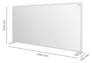 Nedis HTIP700WTW - Infr. topný panel 700W/230V/1xCR2025 120x62 cm WT IP44 + DO