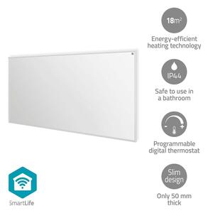Nedis HTIP700WTW - Infr. topný panel 700W/230V/1xCR2025 120x62 cm WT IP44 + DO
