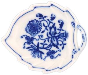 Český porcelán Cibulák Miska na odkládání čajových sáčků list 12,4 cm