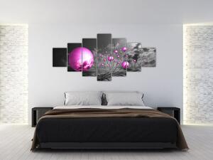 Obraz růžových koulí (210x100 cm)