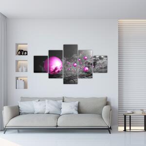 Obraz růžových koulí (125x70 cm)