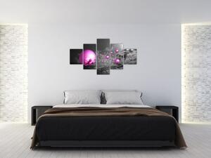 Obraz růžových koulí (125x70 cm)