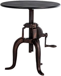 Kovový barový stůl Marcos v industriálním stylu ~ v46-66 x Ø50 cm - Bronzová