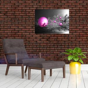 Obraz růžových koulí (70x50 cm)