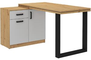 Psací stůl s komodou MALTIS MT16 dub artisan / světle šedý
