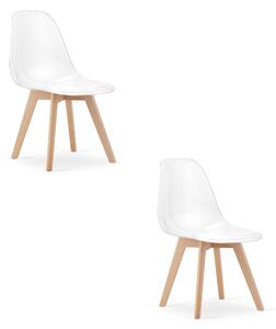 Židle KITO průhledná / nohy z přírodního materiálu x 2