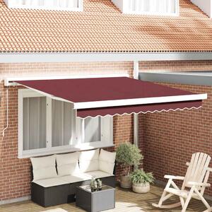 Ručně zatahovací markýza burgundská 300 x 250 cm 3215313