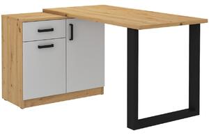 Psací stůl s komodou MALTIS MT15 dub artisan / světle šedý