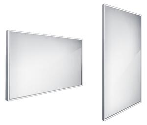 Zrcadlo do koupelny 120x70 s osvětlením v tenkém rámu po obvodu NIMCO ZP 13006