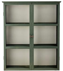 Zelená dřevěná vitrína Bloomingville Tone 100 x 85 cm