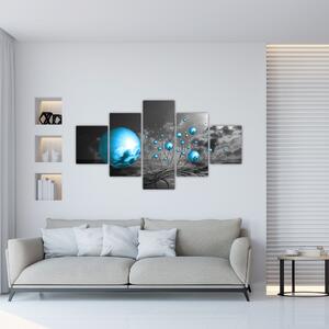 Obraz světle modrých koulí (125x70 cm)