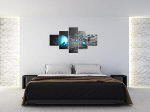 Obraz světle modrých koulí (125x70 cm)