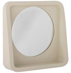 Béžové závěsné zrcadlo Bloomingville Phoebe 39,5 x 39,5 cm