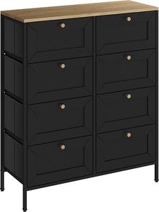 Komoda Vicco Belaro Černá 80 x 95 cm s 8 zásuvkami, Model 51899