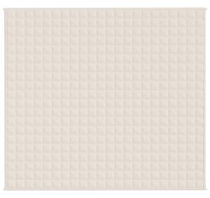 Zátěžová deka světle krémová 200 x 230 cm 9 kg textil