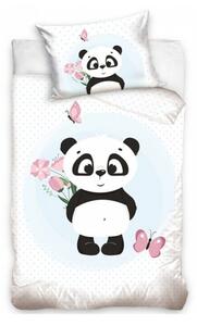 Carbotex Povlečení bavlna do postýlky Roztomilá Panda 100x135, 40x60 cm