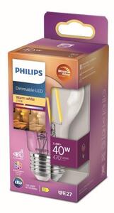 Philips 8719514323759 LED žárovka E27 3,4W/40W 470lm 2200-2700K A60 filament WarmGlow Dimmable