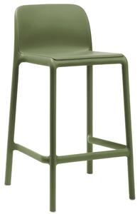 Nardi Zelená plastová barová židle Faro Mini 65 cm