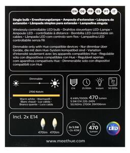 SADA 2x LED Stmívatelná žárovka Philips Hue WHITE E14/5,5W/230V 2700K