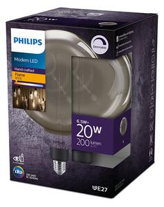 Philips 8719514315396 LED žárovka E27 6,5W/20W 200lm 1800K G200 smoky stmívatelná