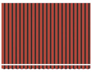 Zatahovací markýza oranžová a hnědá 4,5 x 3 m textil a hliník