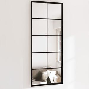 Nástěnná zrcadla 2 ks černá 100 x 40 cm kov 3189034