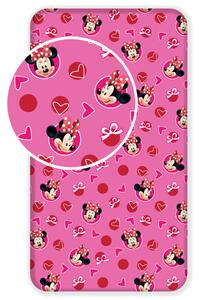 Jerry Fabrics Prostěradlo Minnie Hearts 02 90x200x25 cm