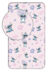 Jerry Fabrics Prostěradlo Lilo and Stitch Pink 90x200x25 cm