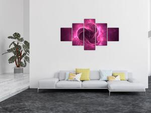 Obraz moderní růžové abstrakce (125x70 cm)