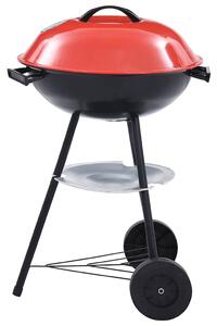 Přenosný zahradní gril XXL kotlový s kolečky 44 cm